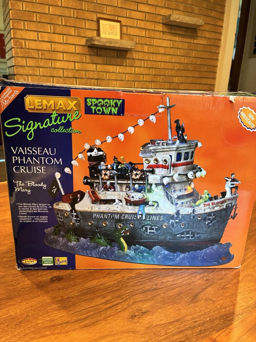 Lemax Spooky Town Phantom Cruise Ship The Bloody Mary Halloween Tested Working